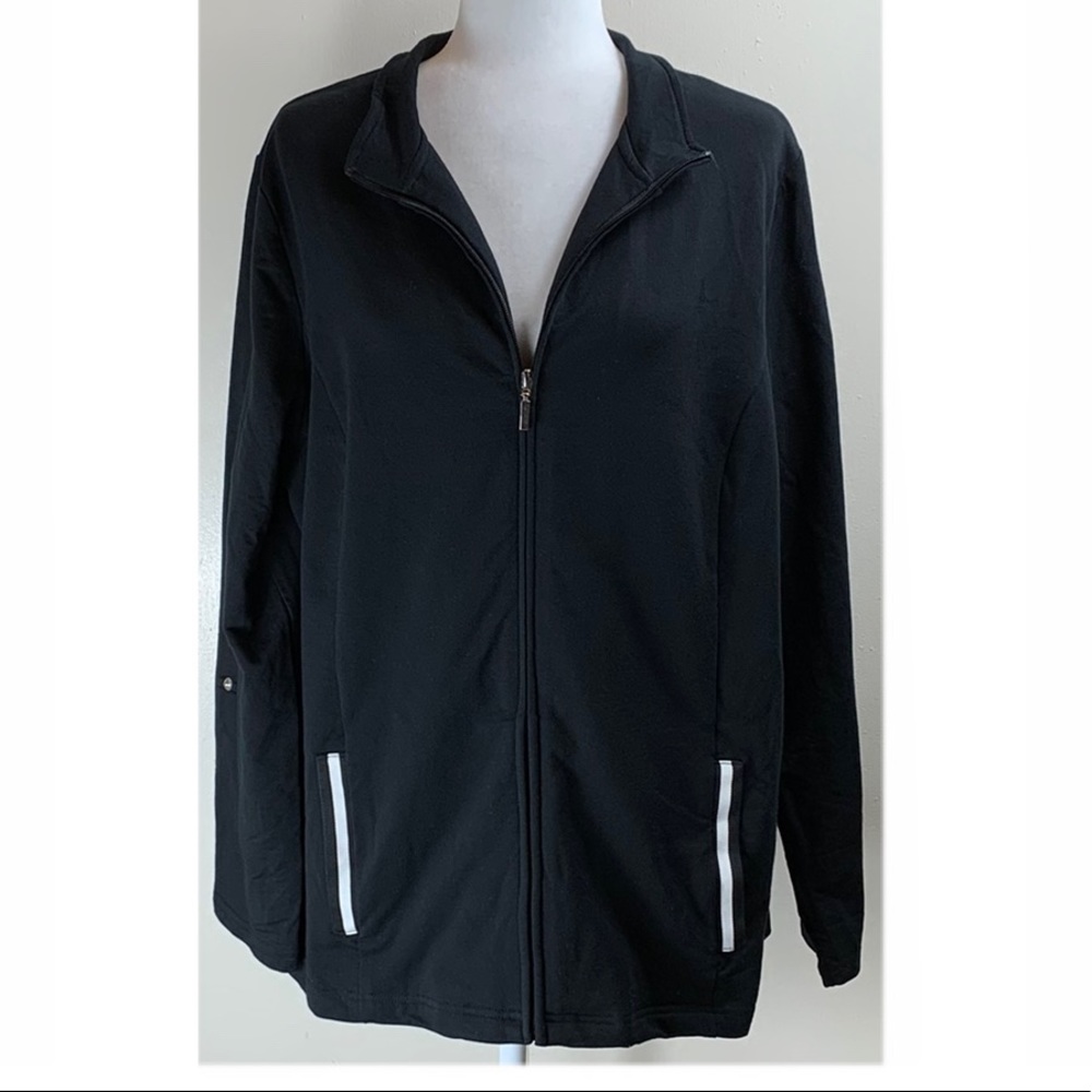 Karen Scott Sport NWT Size 1X Zip Up